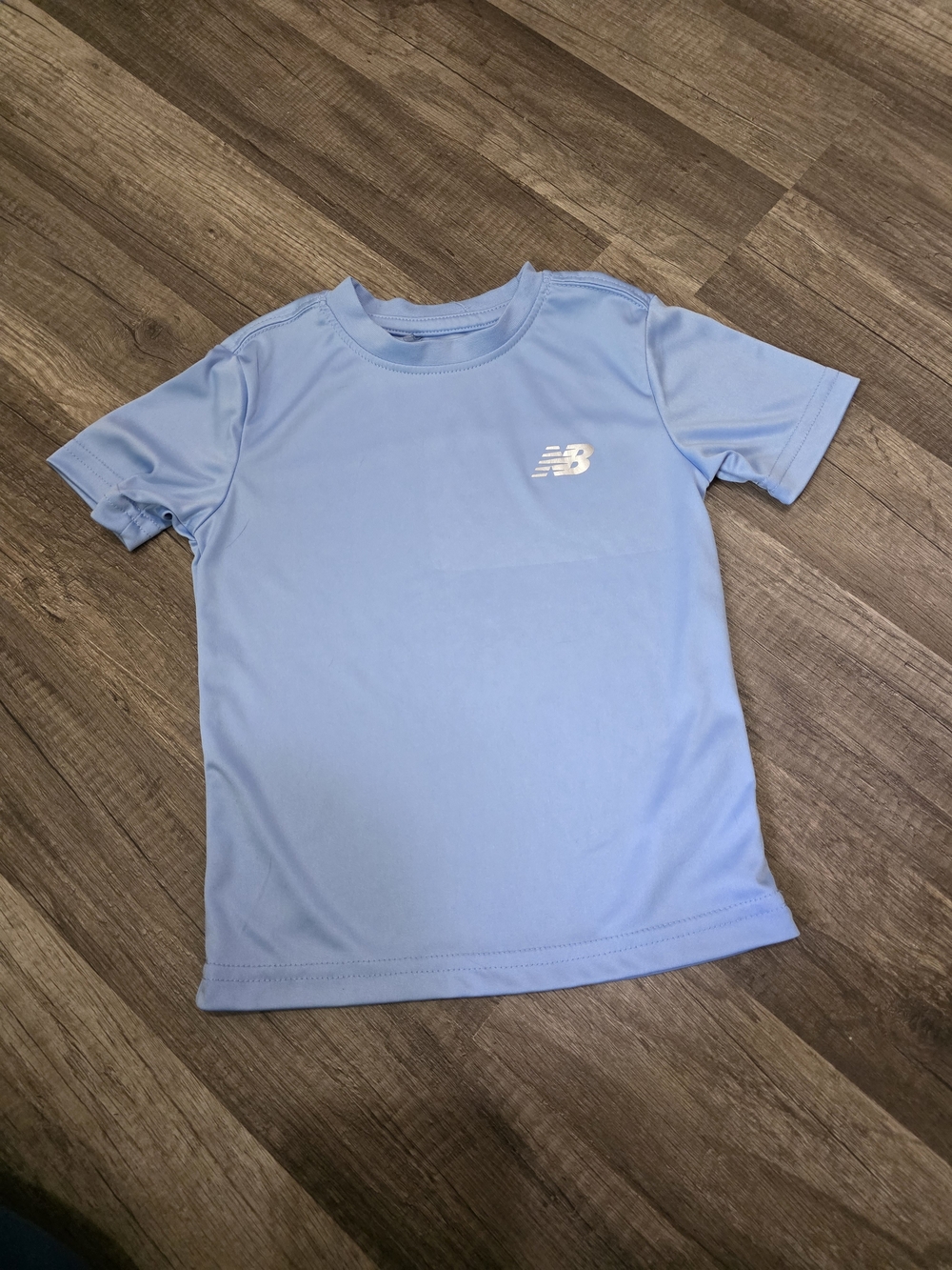 New Balance Light Blue Kids Short Sleeve Performance Tee